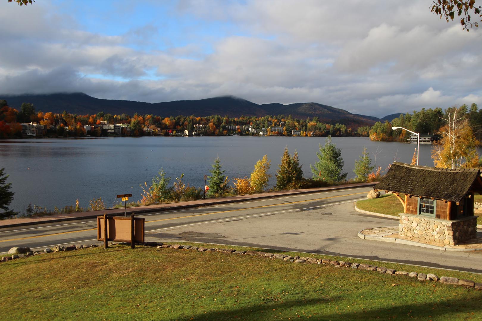 A relaxing view of the lake at VRI's Lake Placid Club Lodges in New York.